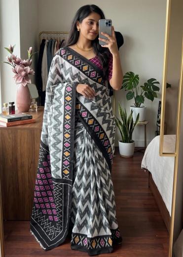 Vastrangan cotton ikkat office wear sarees - corporate collection